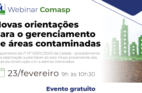 Webinar – Novas orientações para o gerenciamento de áreas contaminadas