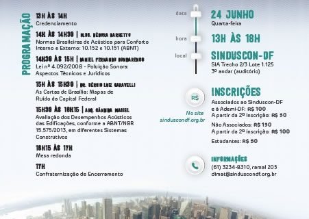 Sinduscon-DF promoveu workshop âOs impactos do som ao redorâ