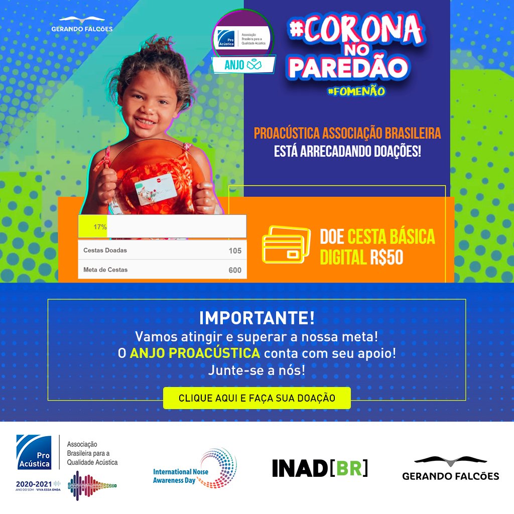 Acústica Solidária: uma ação em parceria com a Rede Gerando Falcões de combate à fome