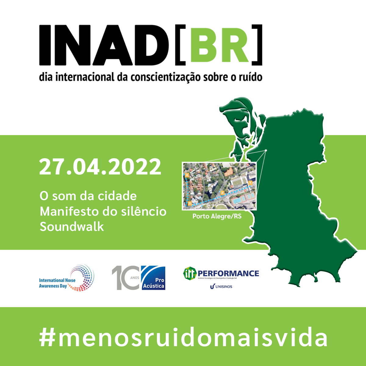 Dia Internacional da Conscientização sobre o Ruído em 27/04 tem ação regional na cidade de Porto Alegre