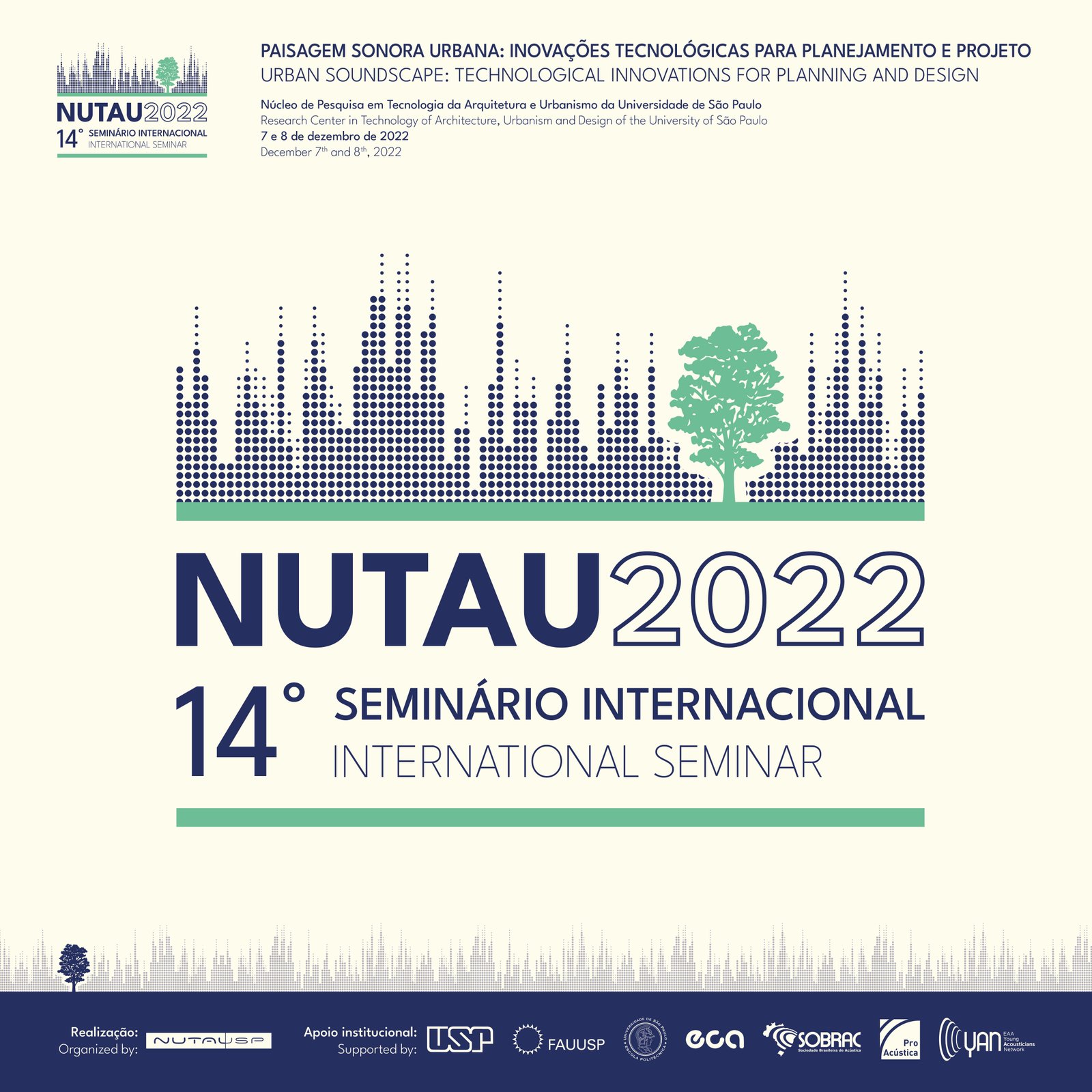 14° Seminário Internacional NUTAU 2022 – Paisagem Sonora Urbana