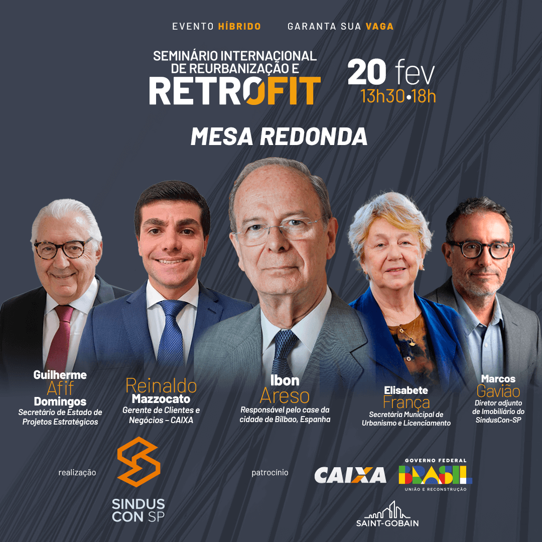 Seminário Internacional de Reurbanização e Retrofit SindusconSP – presencial e online